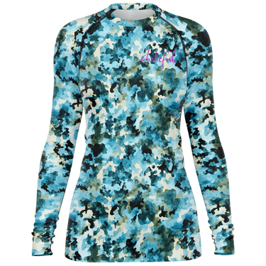 Chokefish™ Long Sleeve Rashguard Acid-Wash Woman's Shirt-013